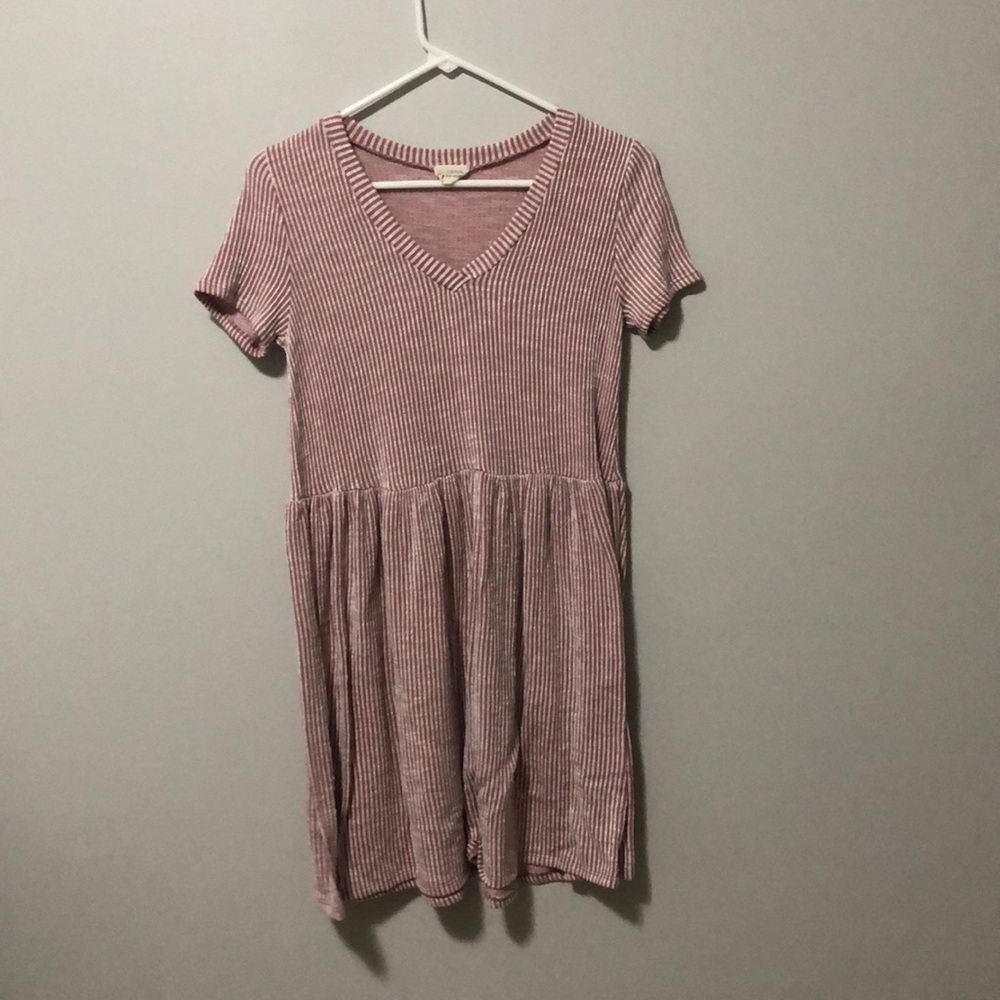 Pink and White Striped dress